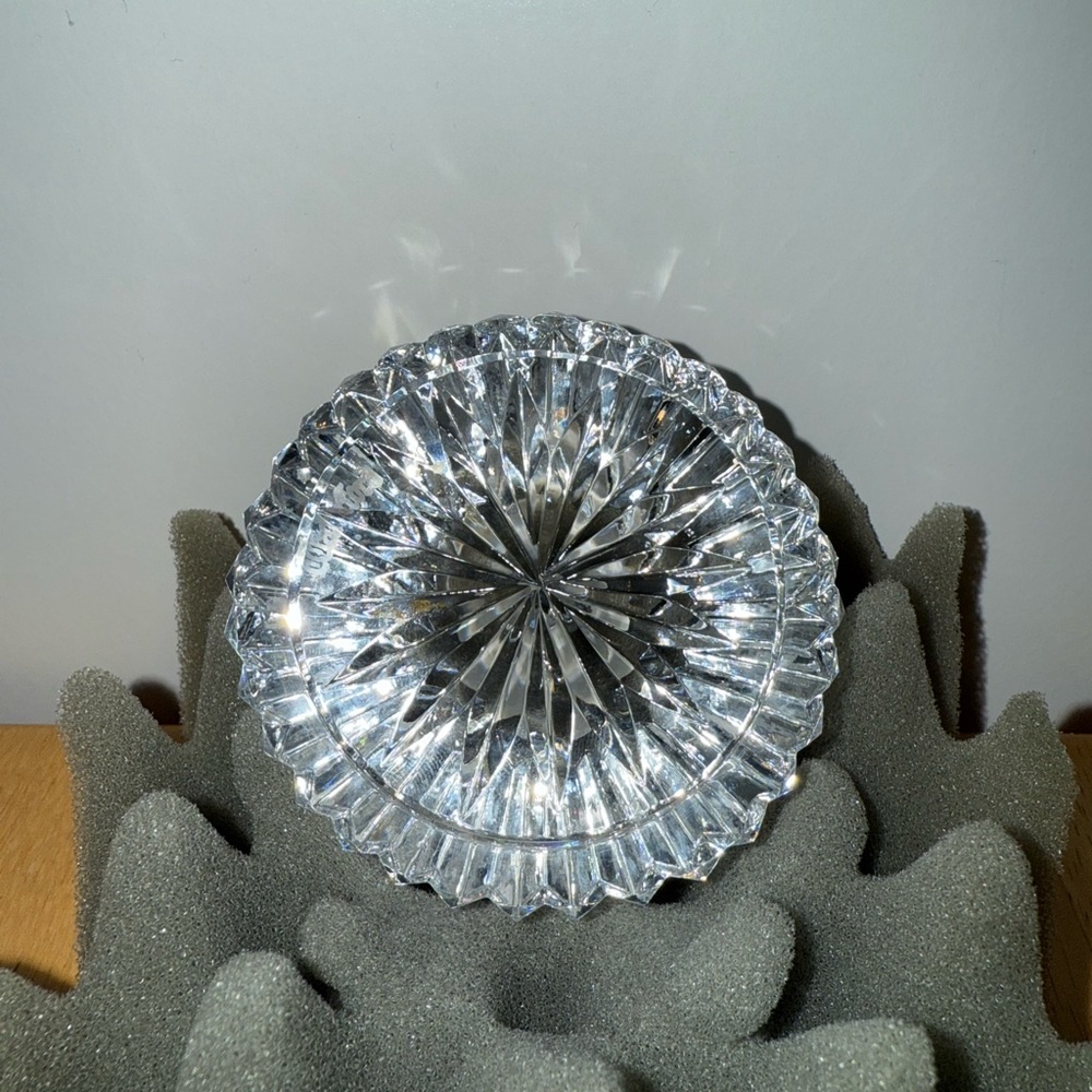 Vintage Waterford Crystal Round Paperweight 2.75” w/ Box